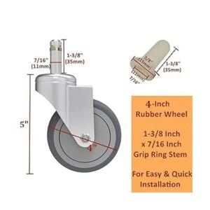 RILIDRI Rueda de vástago giratorio de 4 pulgadas rueda de_2