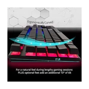 Teclado para juegos RGB USB con cable arcoíris diseñado_4