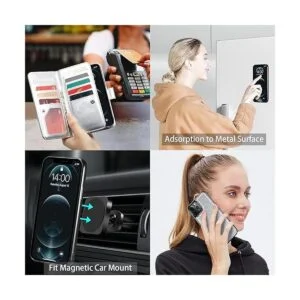 Varikke Funda tipo cartera para iPhone 12 funda para_4