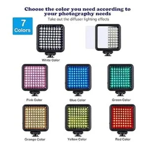 Suptig Mini luz LED de video 2500 mAh 64 regulable de_2