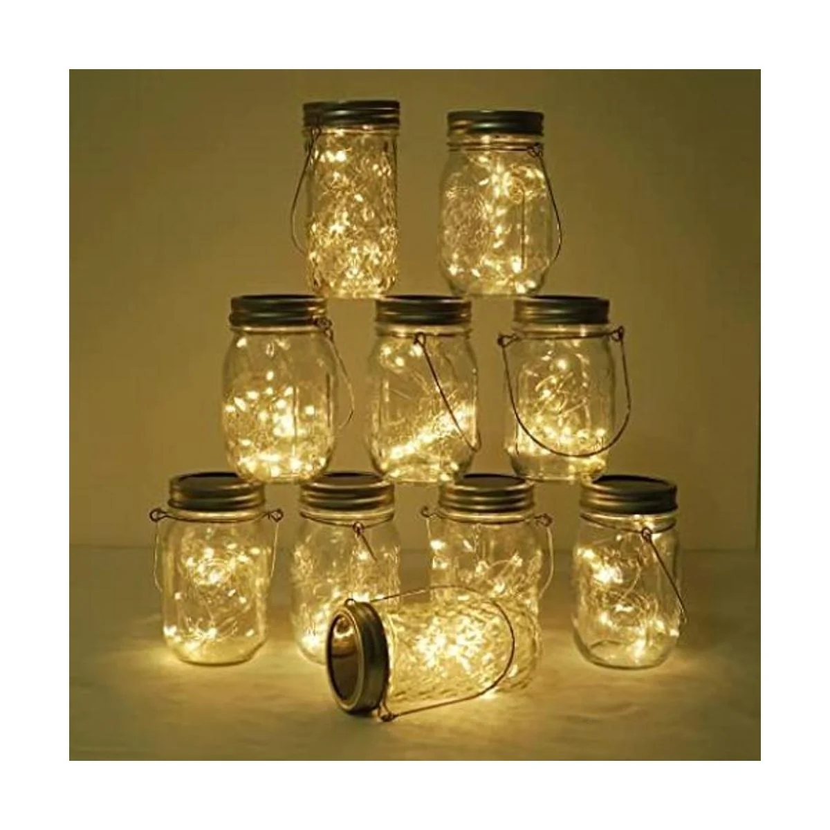 Decorman Luces solares para tarros paquete de 10_1