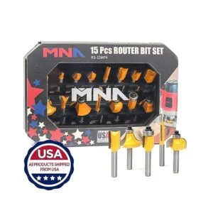 MNA Juego de brocas para router de 15 piezas de 14_7