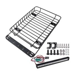 Portaequipajes de metal RC 110 con barra de luz LED para_4