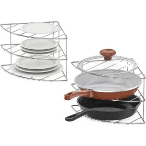 DecoBros Organizador de estantes de esquina de 3 niveles_1