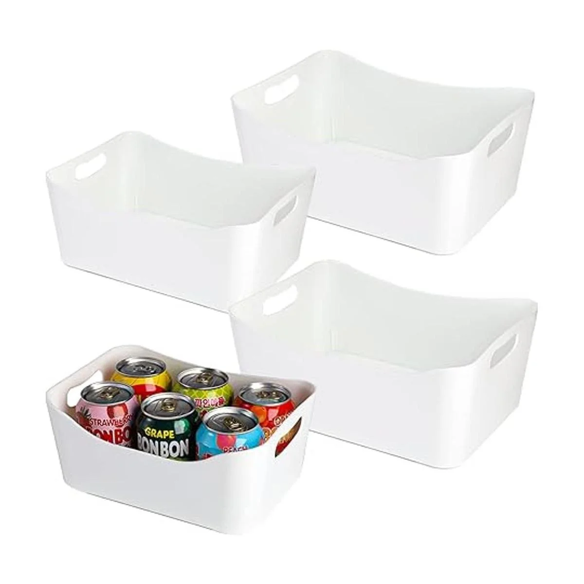 Peohud Paquete de 4 contenedores de almacenamiento de_5