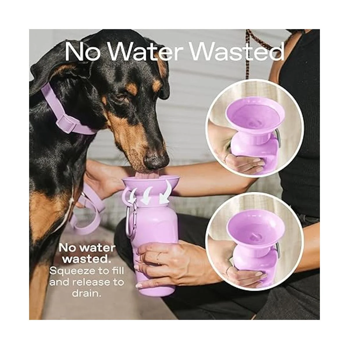 Springer Botella de agua de viaje para perros como se ve_4