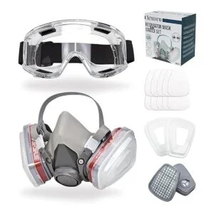 Máscara respiradora para pintura en aerosol carpintería_1