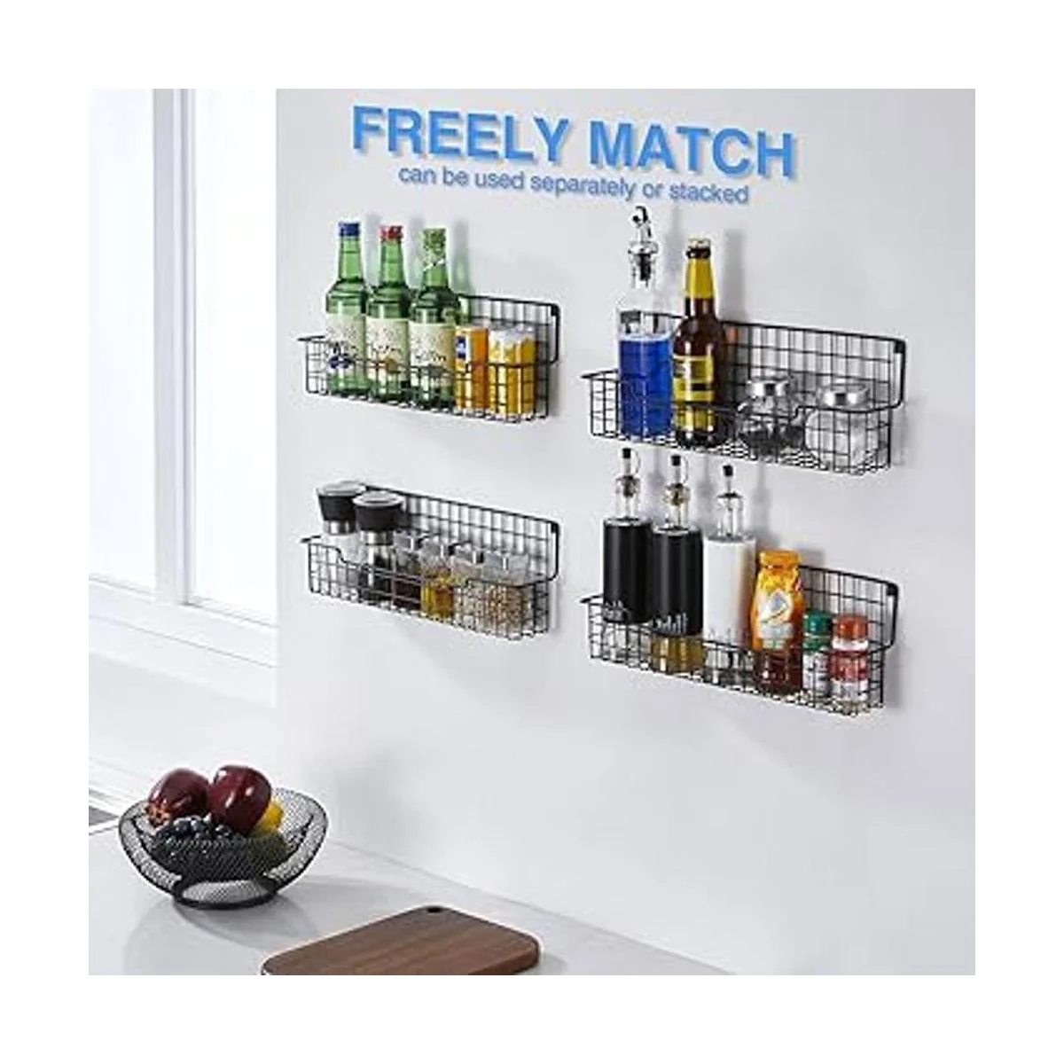 Estantes de especias para montaje en pared fácil de_4