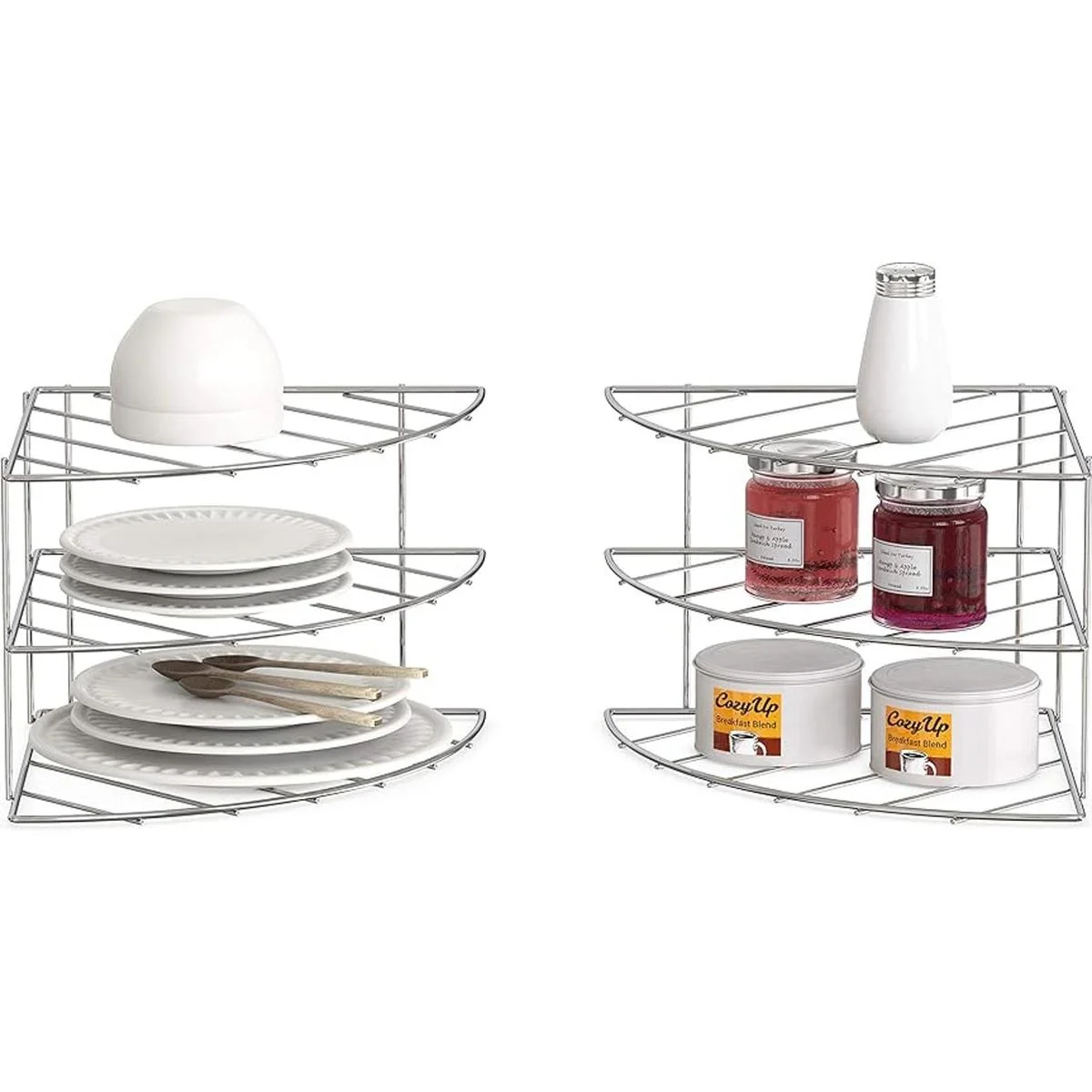 DecoBros Organizador de estantes de esquina de 3 niveles_2