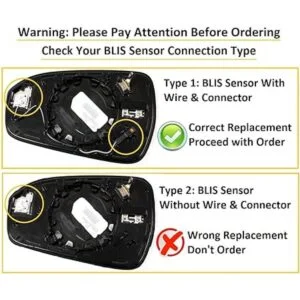 Espejo de repuesto para el lado del pasajero con placa_2
