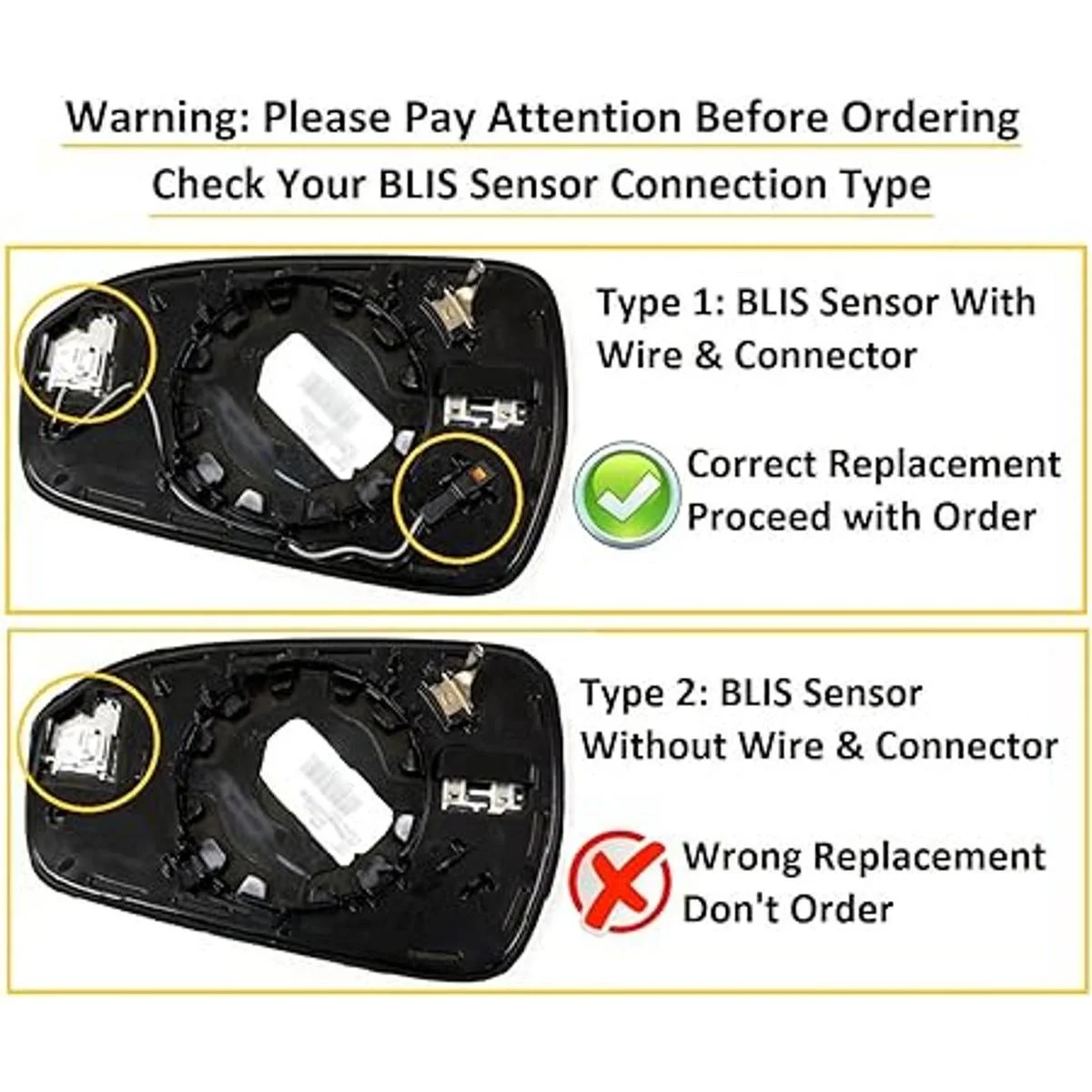 Espejo de repuesto para el lado del pasajero con placa_2