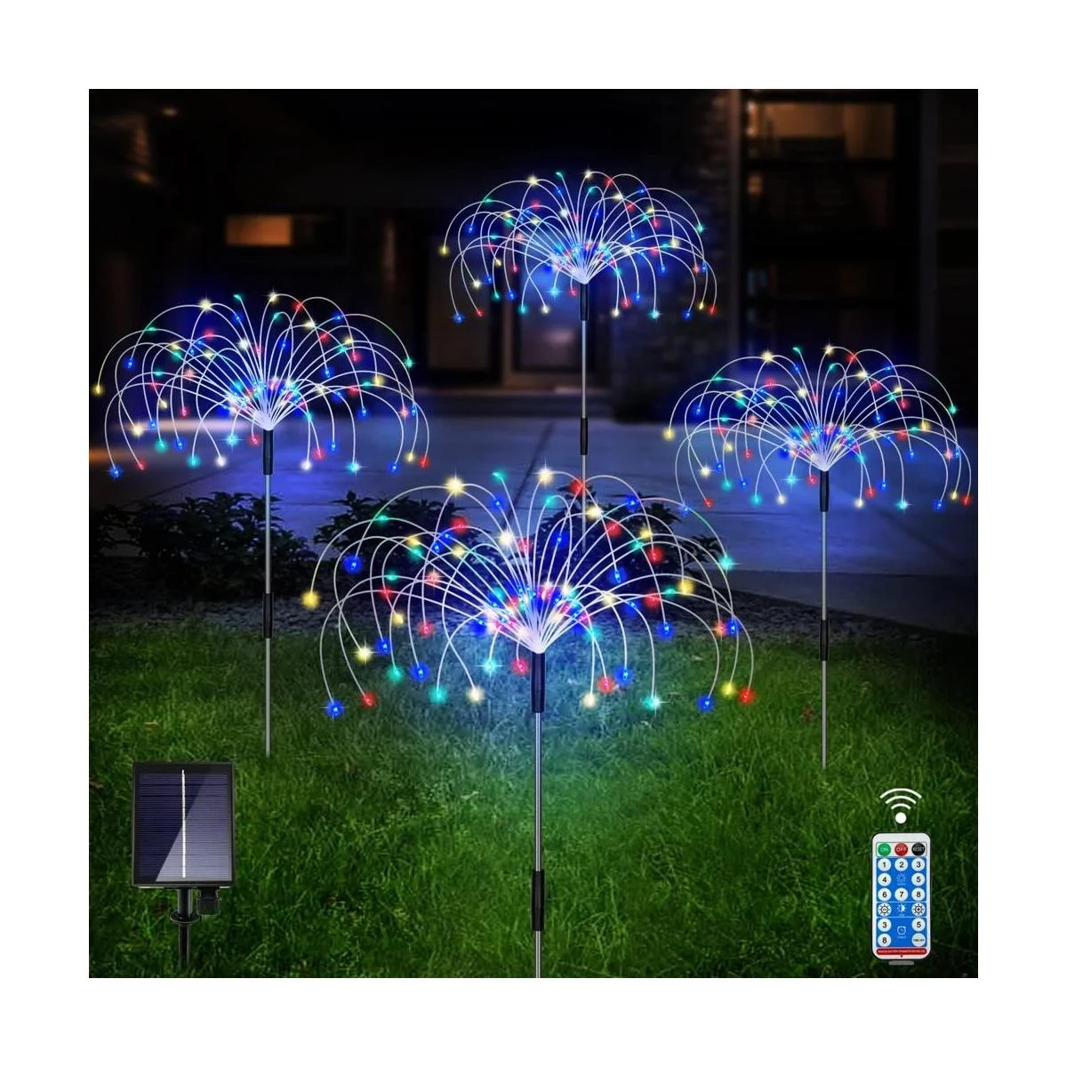 Luces solares para jardín al aire libre paquete de 4 120_1