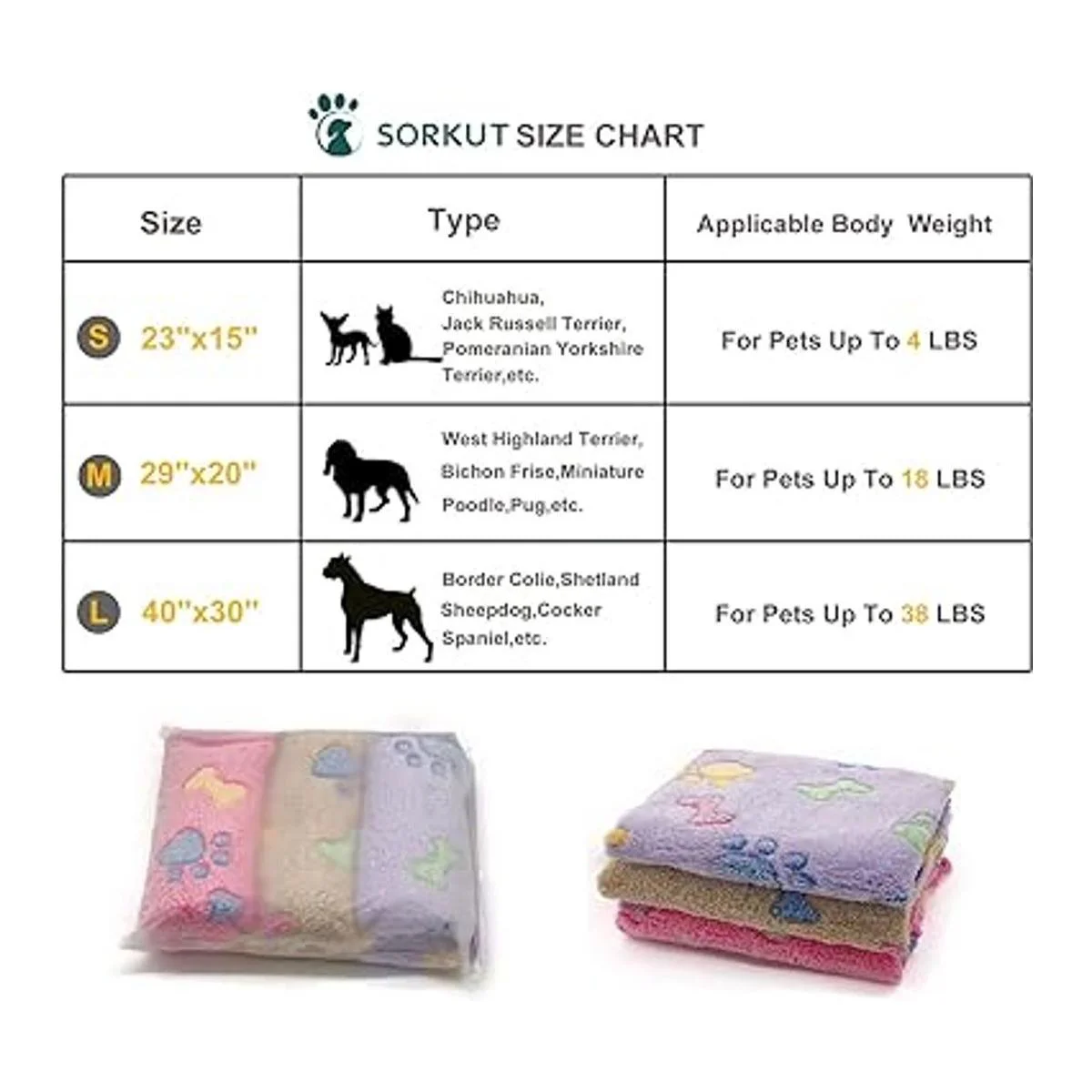 1 paquete de 3 mantas para cachorros súper suaves y_6