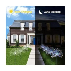 Luces solares para jardín al aire libre paquete de 4 120_4