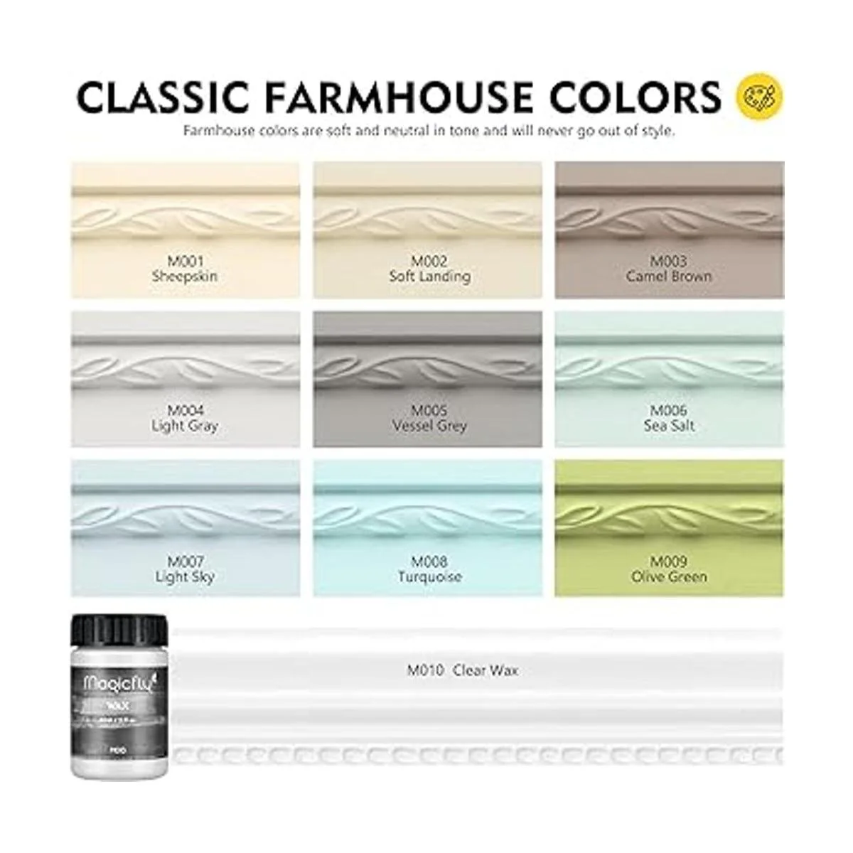 Magicfly Juego de 15 piezas de pintura para muebles de_2