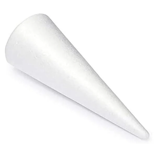 Conos de espuma blanca para manualidades 5 tamaños_4