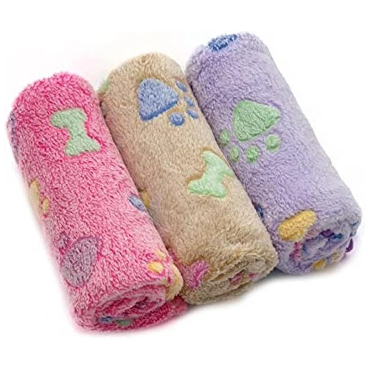 1 paquete de 3 mantas para cachorros súper suaves y_1