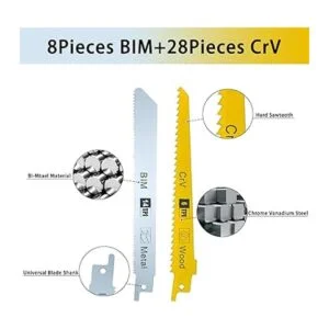 LEILUO Juego de 36 hojas de sierra de podar para sierra_4