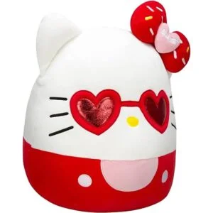 Squishmallows Hello Kitty con lentes rojos de felpa de 14_2