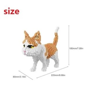 Larcele Juego de mini bloques de construcción de animales_2