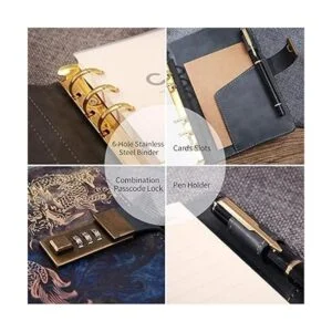 Diario con bloqueo A6 pequeño diario de bloqueo de bloqueo_3