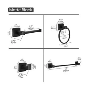 DEGULAS Juego de accesorios de baño de 4 piezas juego de_6