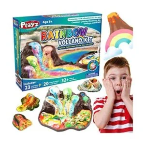 Playz Kit de volcán explosivo arcoíris para niños con más_1