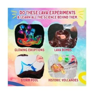 Playz Kit de volcán explosivo arcoíris para niños con más_6