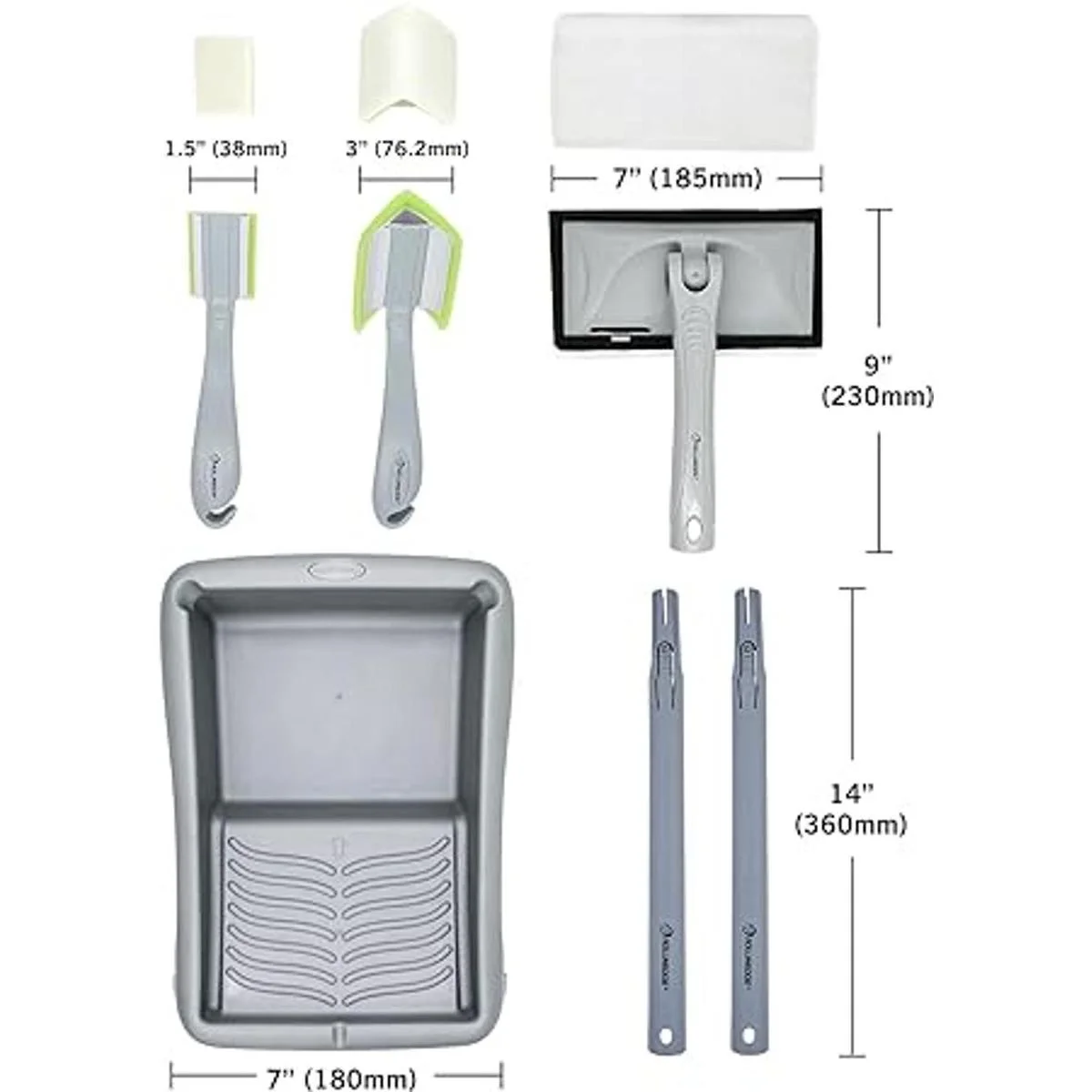 ROLLINGDOG Juego de 9 almohadillas de pintura ajustables_2