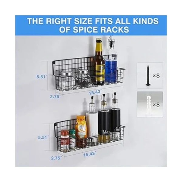 Estantes de especias para montaje en pared fácil de_5
