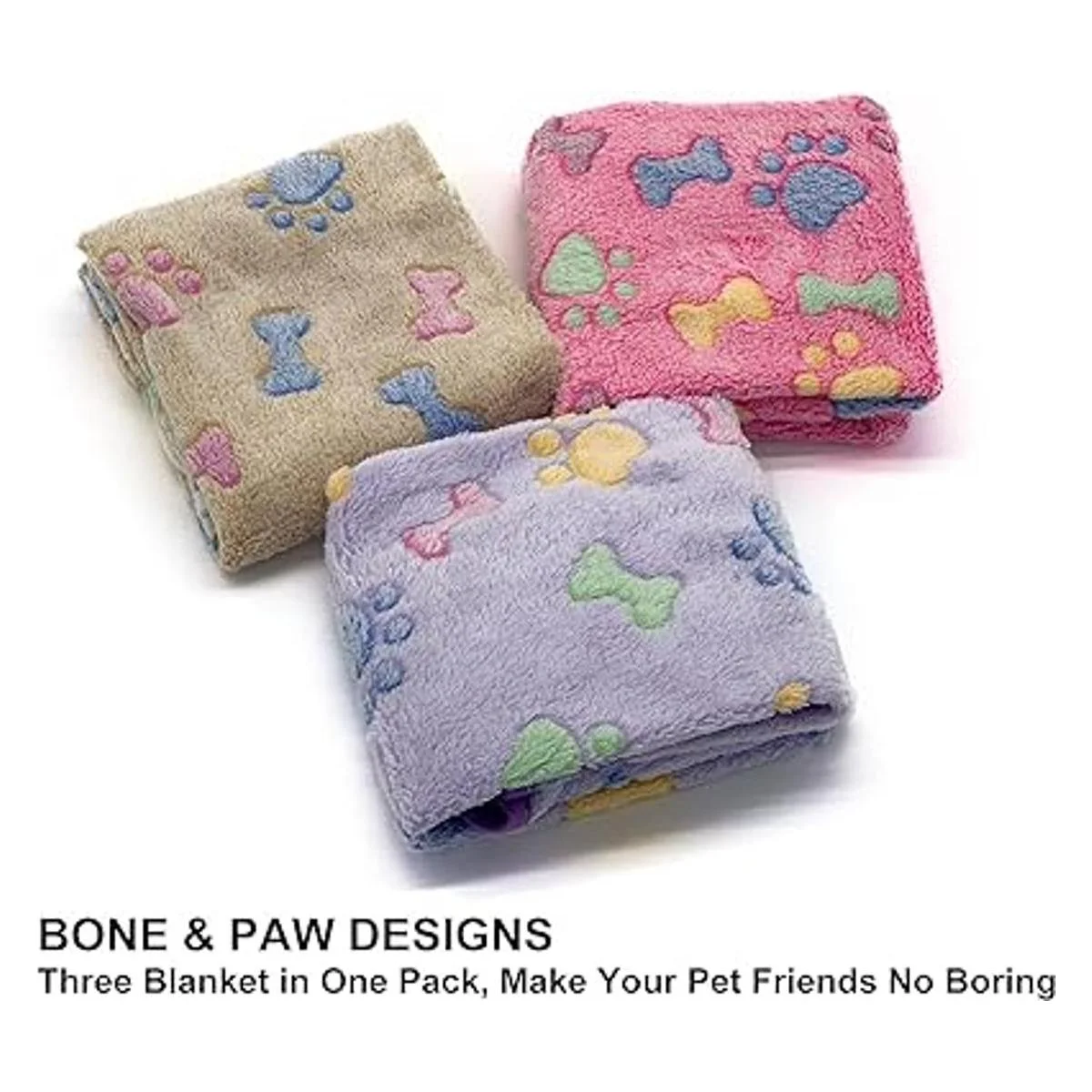 1 paquete de 3 mantas para cachorros súper suaves y_2