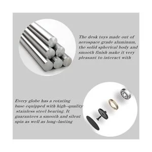 Juguetes de escritorio cinéticos bola giratoria de_4
