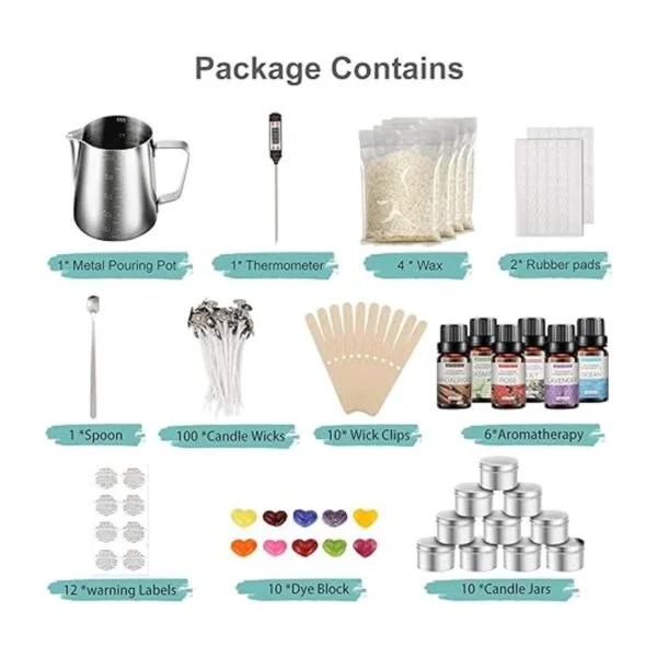 Haccah Kit completo de fabricación de velas suministros_4