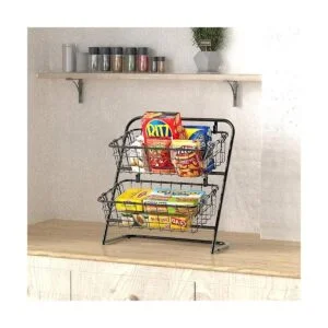 SimpleHouseware Soporte rígido para cesta de alambre de 2_4