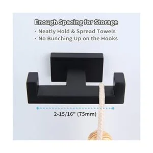 Gancho doble para toallas 2 unidades soporte para_6