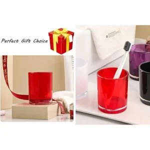 TUANYO Juego de accesorios de baño rojos juego de 6_4