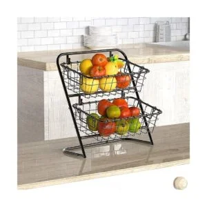 SimpleHouseware Soporte rígido para cesta de alambre de 2_3