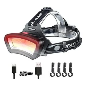 DARKBEAM Faro de casco duro COB LED reflector con luz roja_1