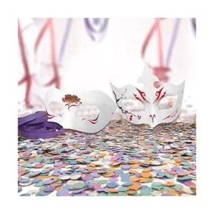 Paquete de 40 máscaras de papel de Mardi Gras máscara de_6