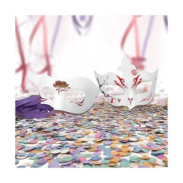 Paquete de 40 máscaras de papel de Mardi Gras máscara de_6