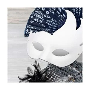 Paquete de 40 máscaras de papel de Mardi Gras máscara de_5