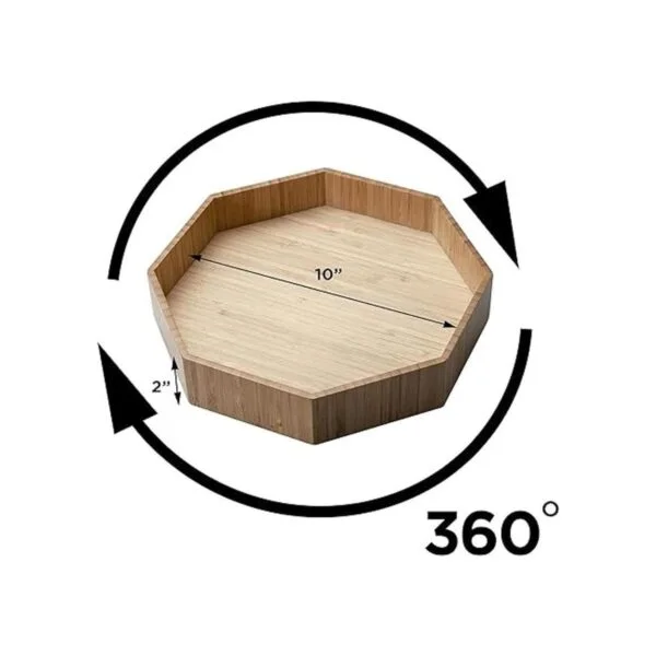 MobileVision Bamboo 360 Bandeja giratoria de baño para_2