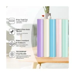 TECKWRAP Paquete de vinilo adhesivo permanente para_2