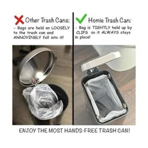 Cubo de basura rectangular de cierre suave de 5 litros con_4