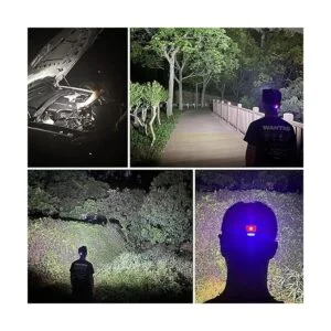 DARKBEAM Faro de casco duro COB LED reflector con luz roja_3