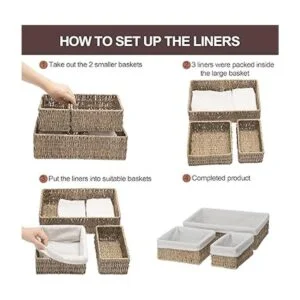 FairyHaus Cestas de almacenamiento de algas marinas con_6