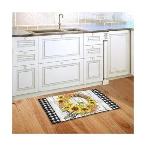 Tapete de bienvenida con corona de girasol y otoño_3