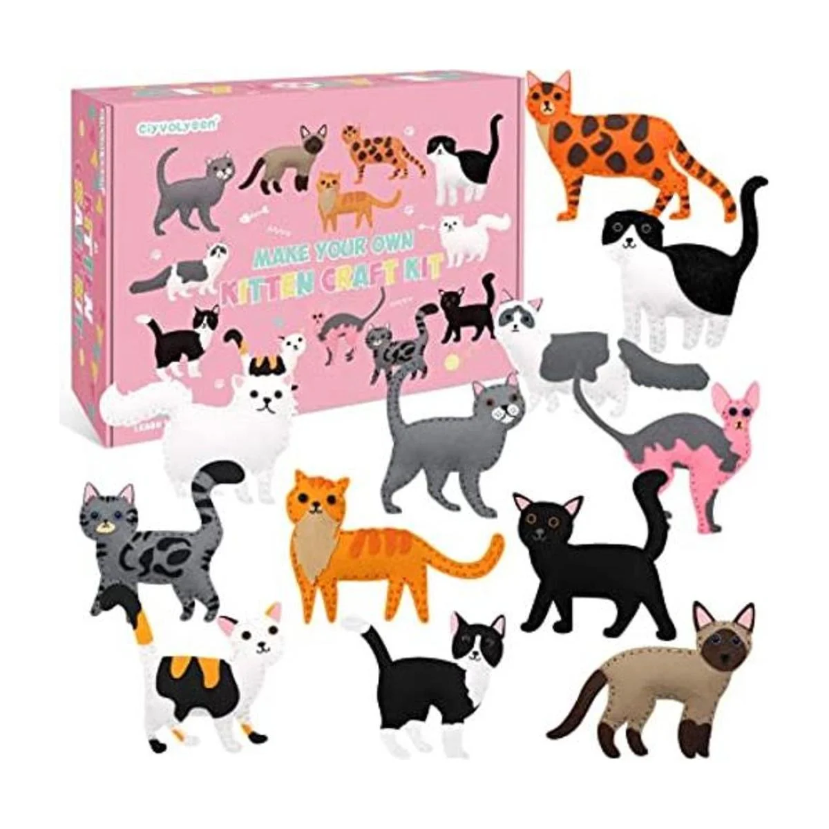 CiyvoLyeen Kit de manualidades de gatitos para niños_1