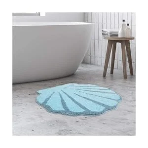 UNIBATH Alfombra de baño con diseño de concha de mar para_7