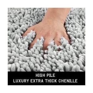 Yimobra Juego de alfombras de baño de 2 piezas lujosas_2